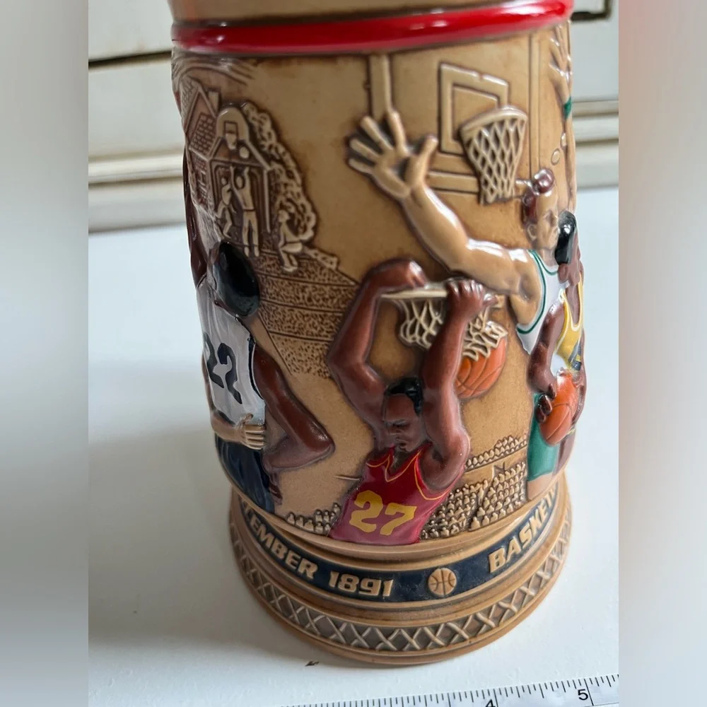 Vintage Avon Stein A Century of Basketball Stein 1993 Hand crafted in Brazil Cup